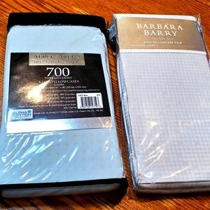 2 sets Aero Sateen And Barbara Barry King Pillow Cases new in the package.